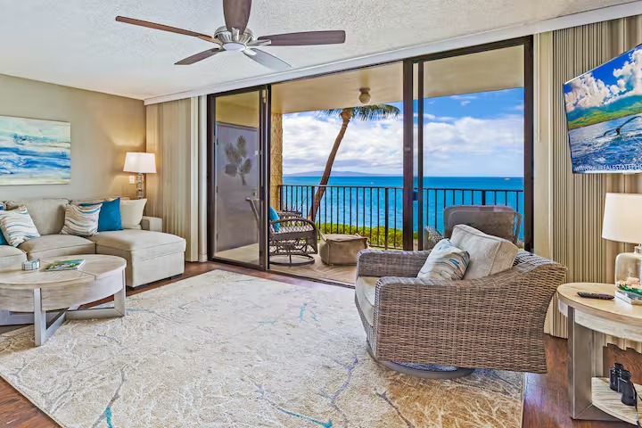 Living room with ocean view