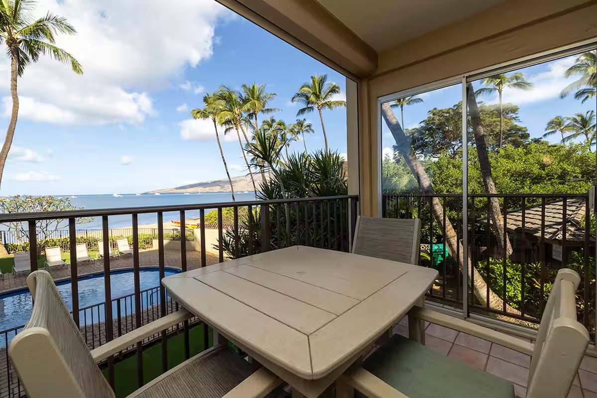 Private lanai ocean view